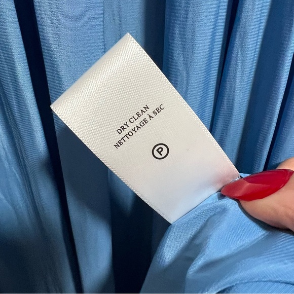 NEW NWT A.L.C. Wynn Strapless Flowy Maxi Dress In Coastal Blue - Picture 10 of 10